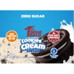 Mrs Taste Zero Sugar Spreads, High-Protein, Gluten-Free, Healthy Dessert & Snack Option with CoQ10 Cookies and Cream 160 gm